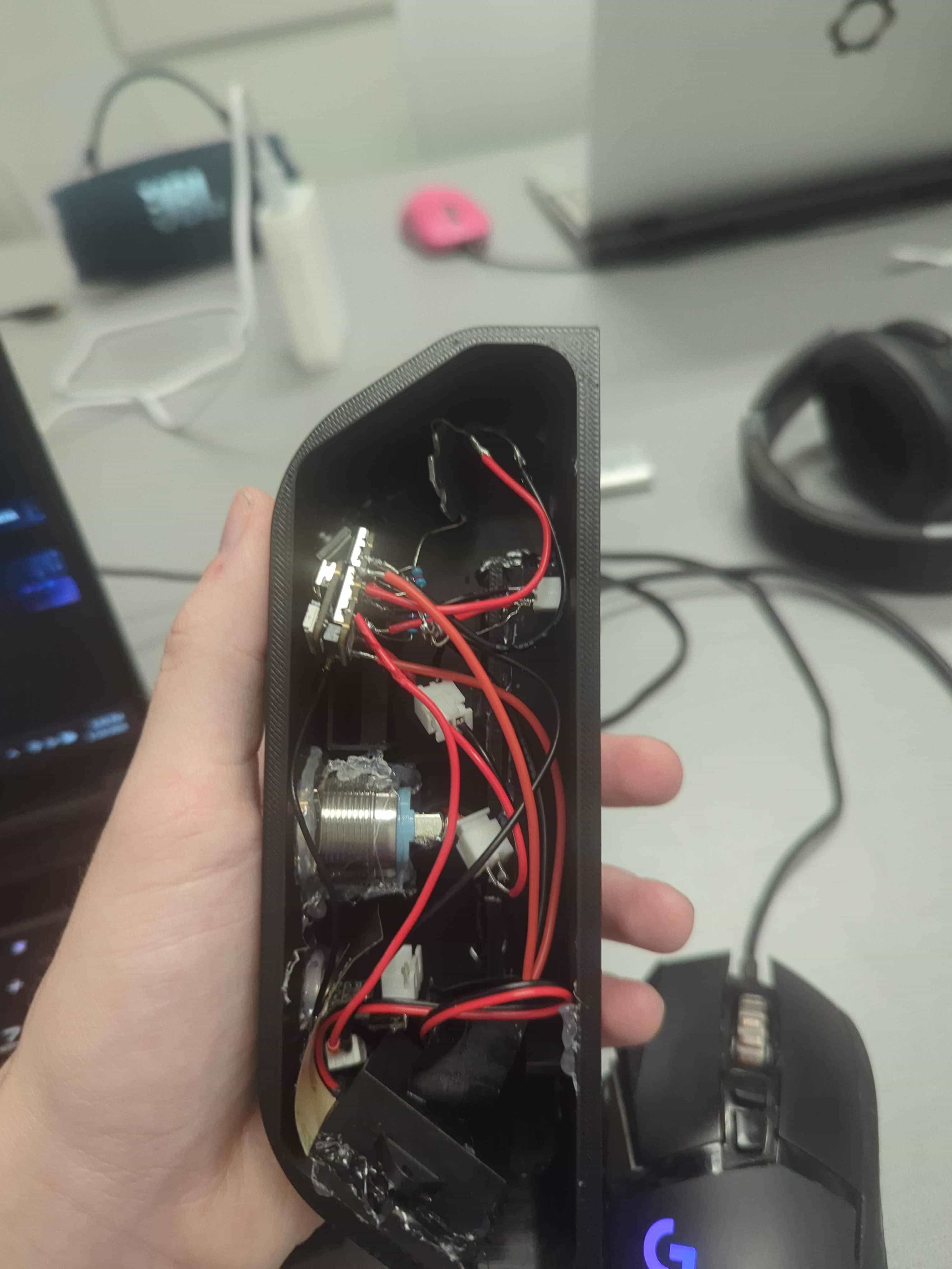 A side looke at our DIY camera doorbell